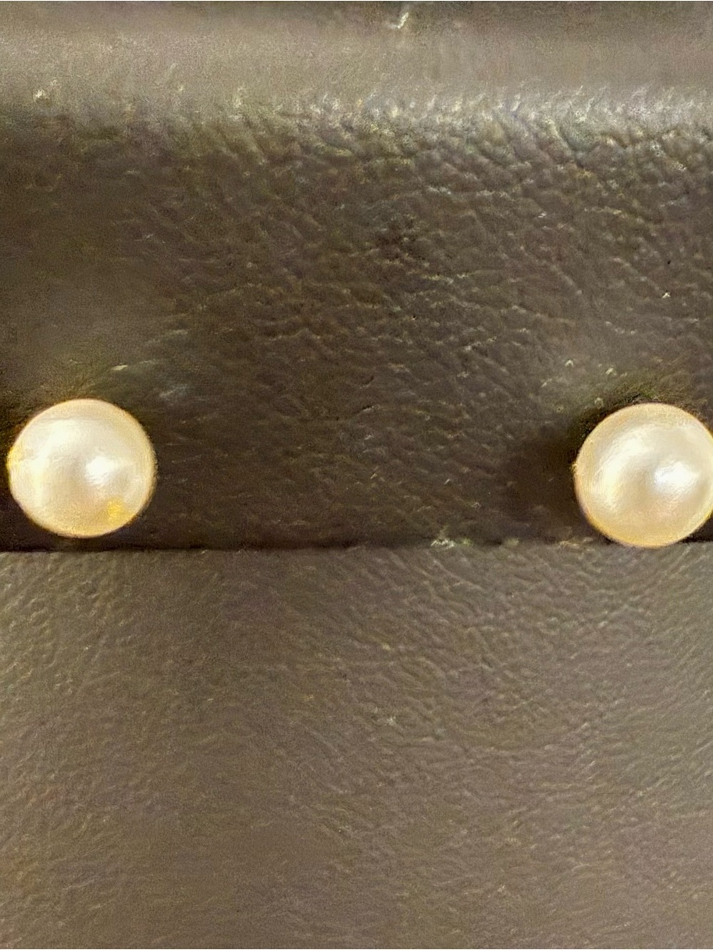Small Cream Faux Pearl Stud Earrings Classic Round Dainty Pierced Posts